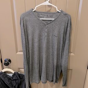 John Varvatos Grey Henley in XL